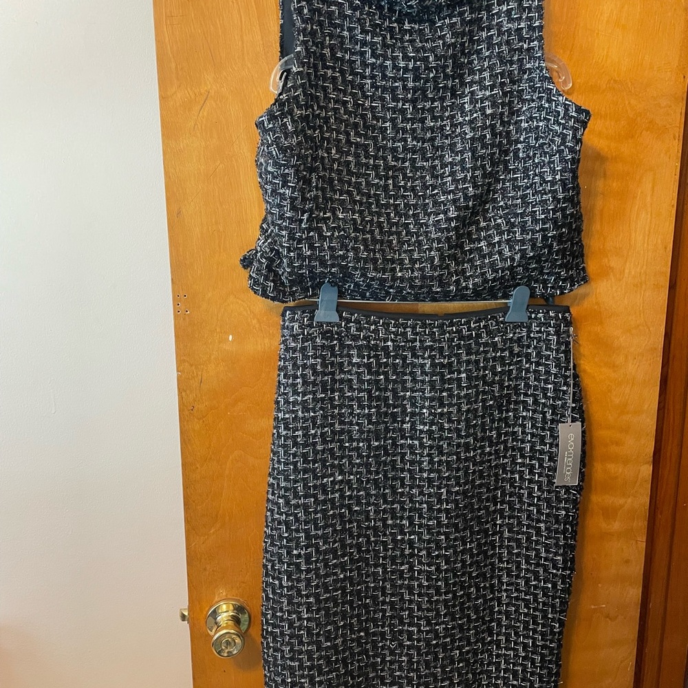 Tweed Skirt Set